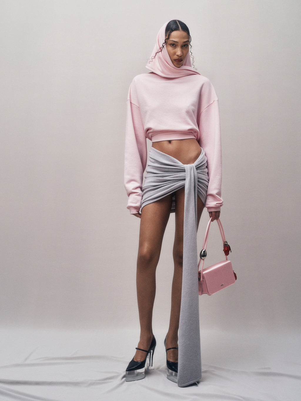 Wrapped in Merino Knitted Mini Skirt