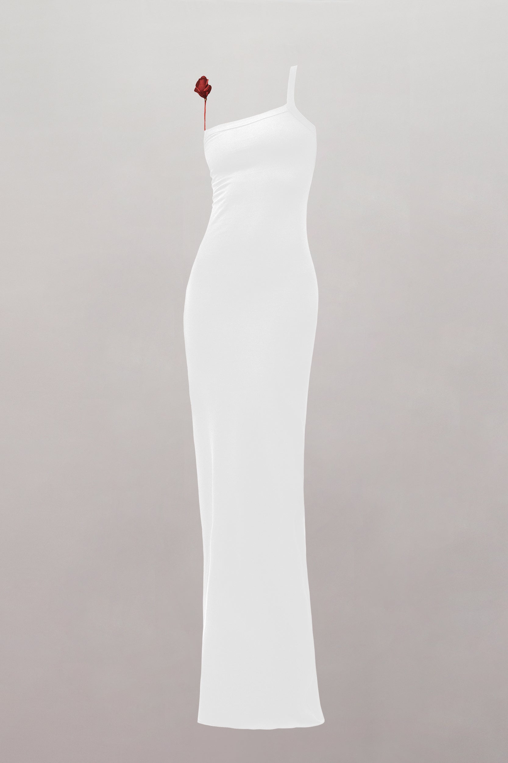 Surrealist Red Rose Strap Maxi Dress