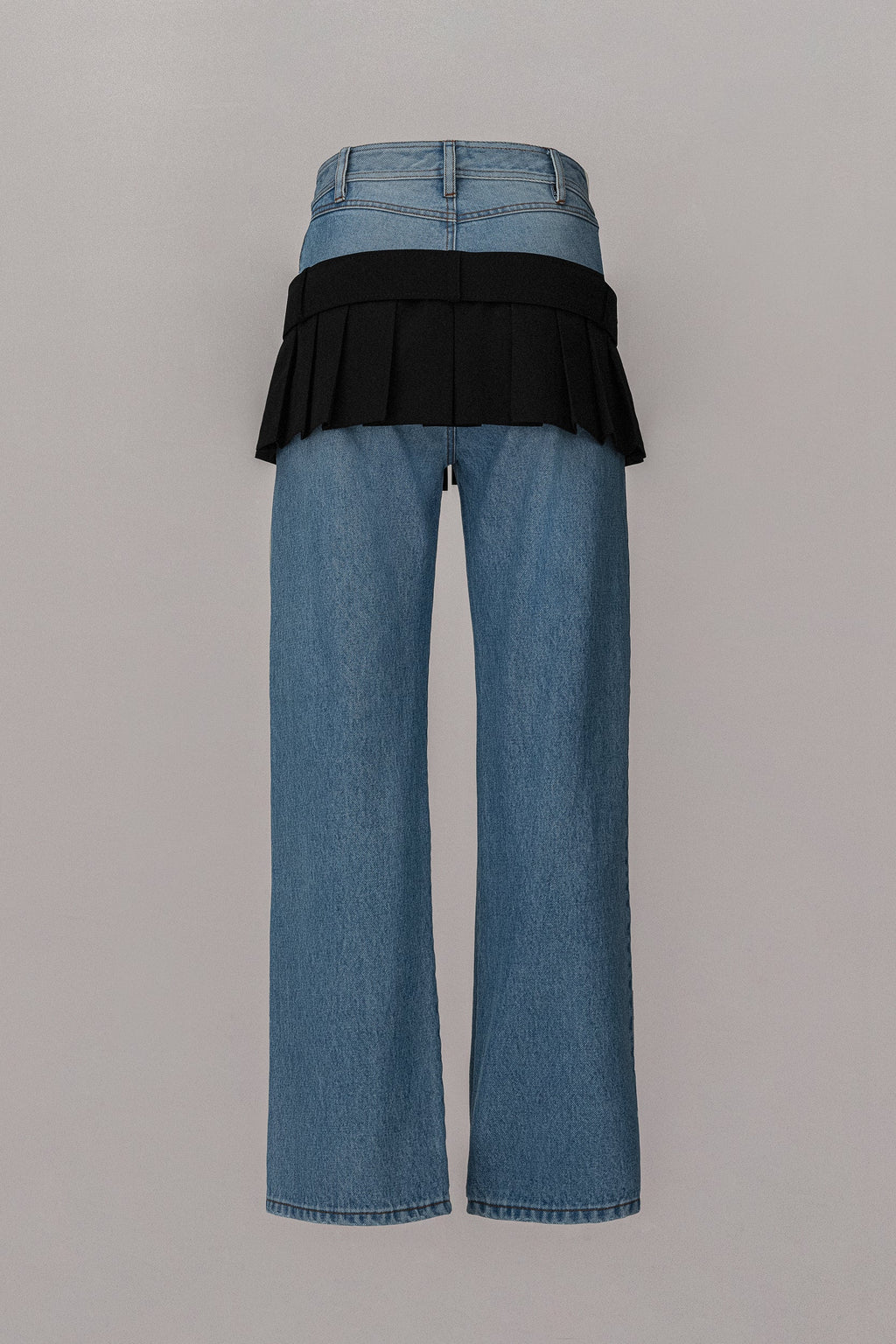 Illusion Layered Mini Skirt Jeans