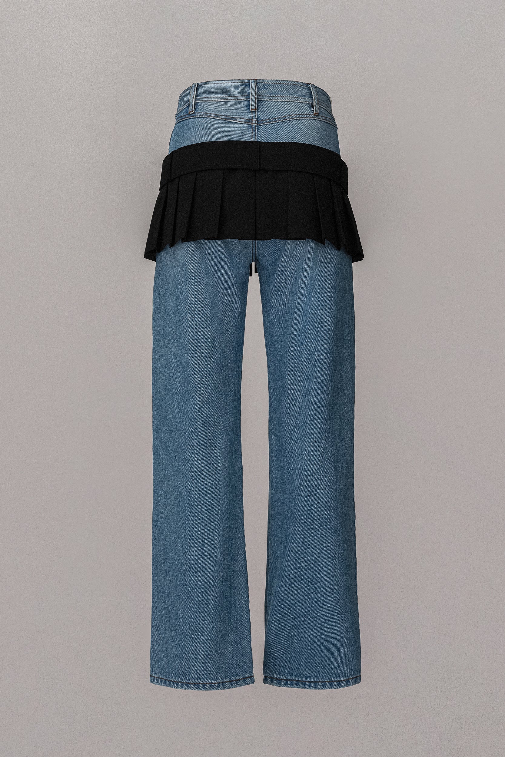 Illusion Layered Mini Skirt Jeans