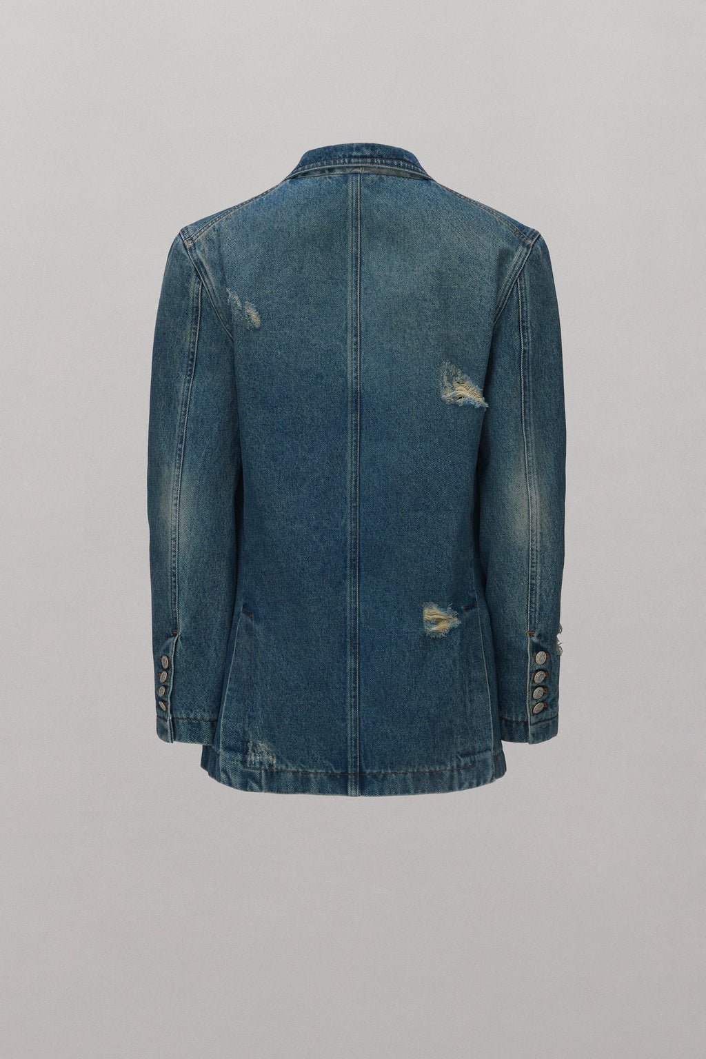 Chest Rose Denim Blazer