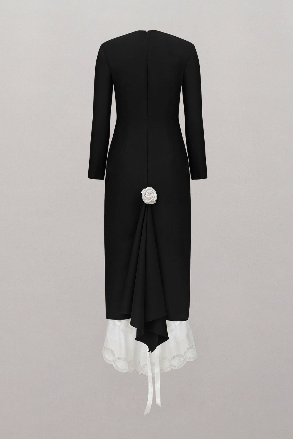 Victorian Multi-Length Midi Dress with Lace Trim