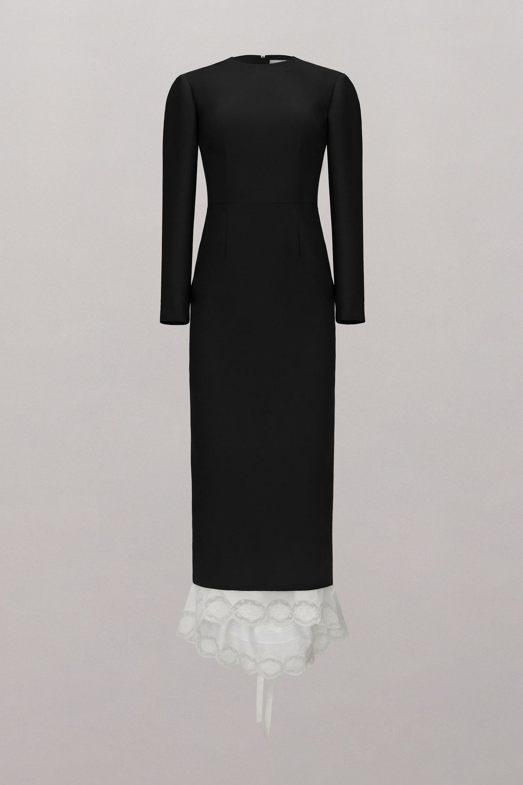 Victorian Multi-Length Midi Dress with Lace Trim